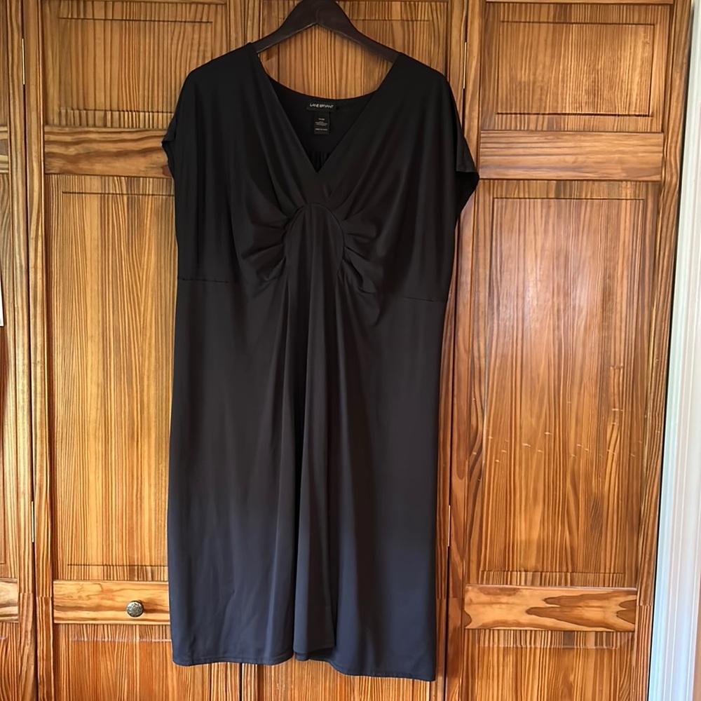 Lane Bryant black polyester midi dress size 18/20